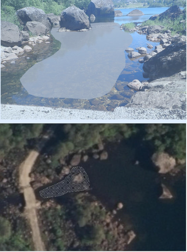 Gyteområde.Utløp Hornesvatneet