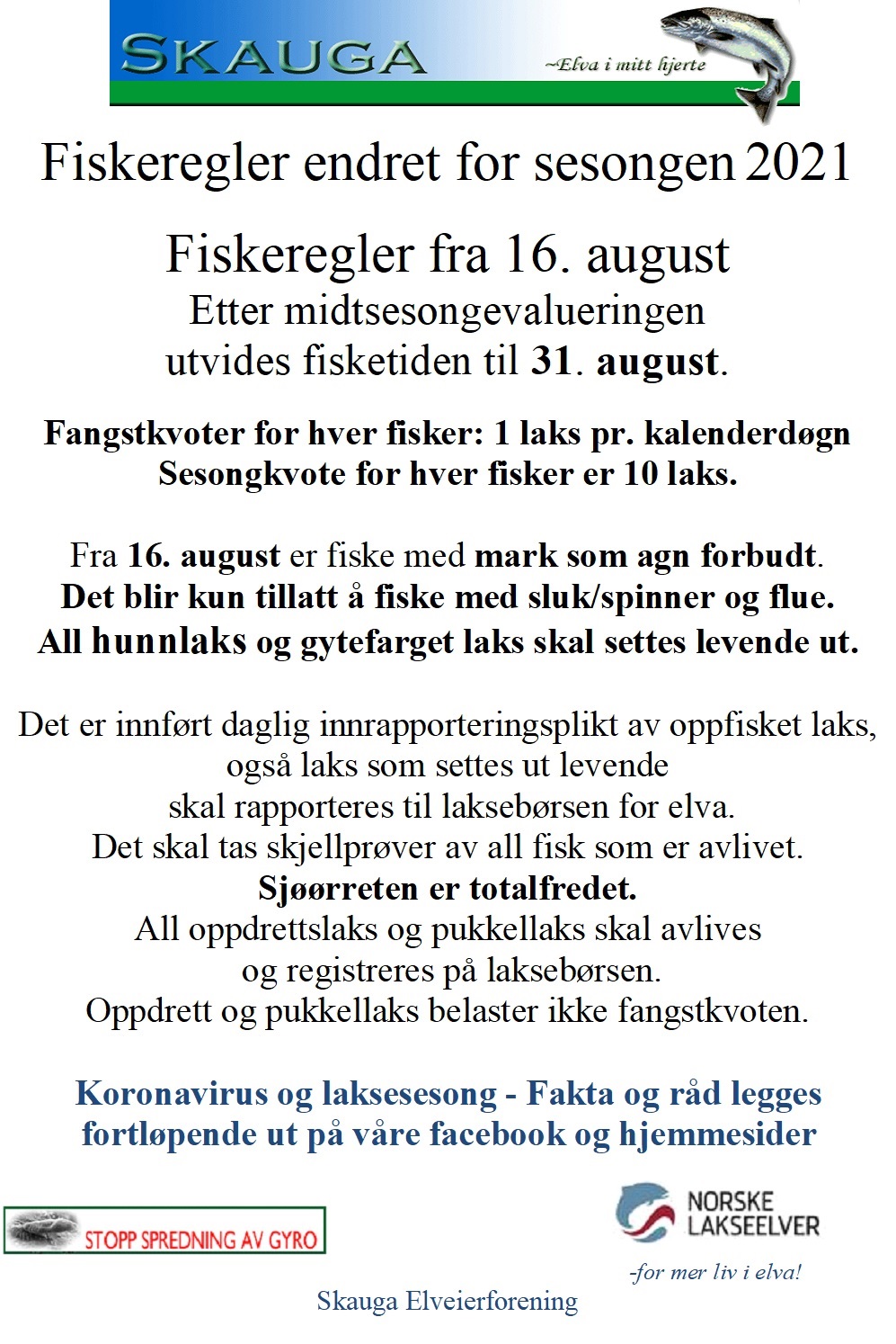 nye fiskeregler