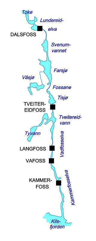 Kraftverk i Kragerødvassdraget.