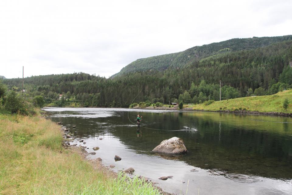 Rongahølen er dyp og tradisjonelt en slukhøl fra gamle dager, men den fiskes også greit med moderne flueutstyr.