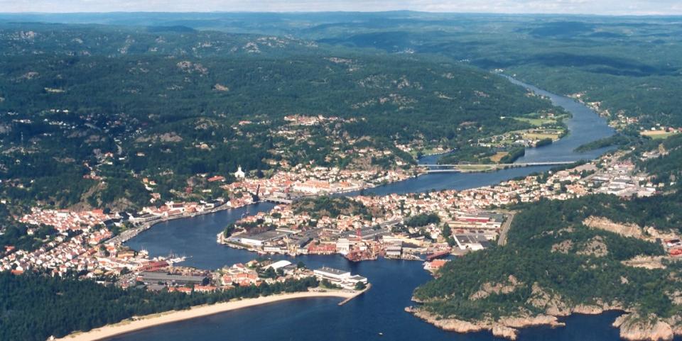 Mandalselvas utløp i Mandal