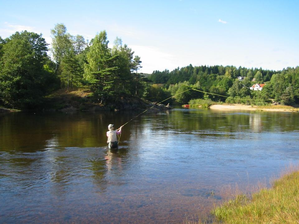 Fiske nederst på Nedre Nøding