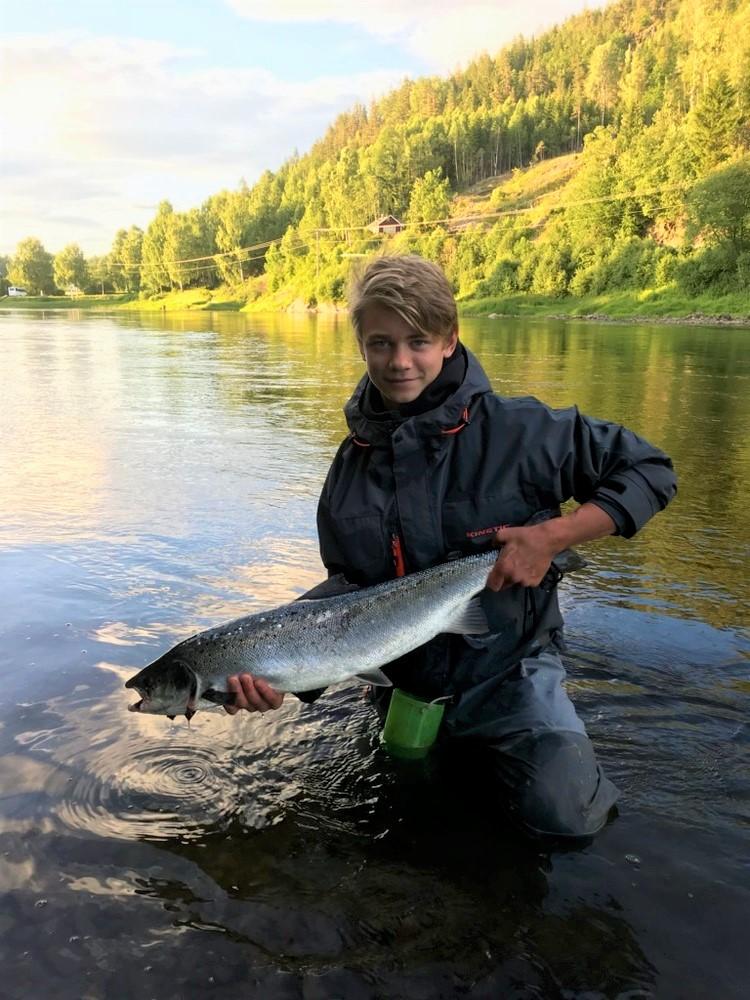 Numedalslågen. Christian Boye Østensjø, 5,5 kg, mark.