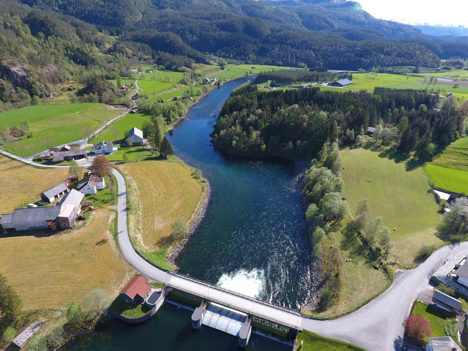 Stråpa ved øvre del av Suldalslågen, Fotograf: Edvin Bakka@2017