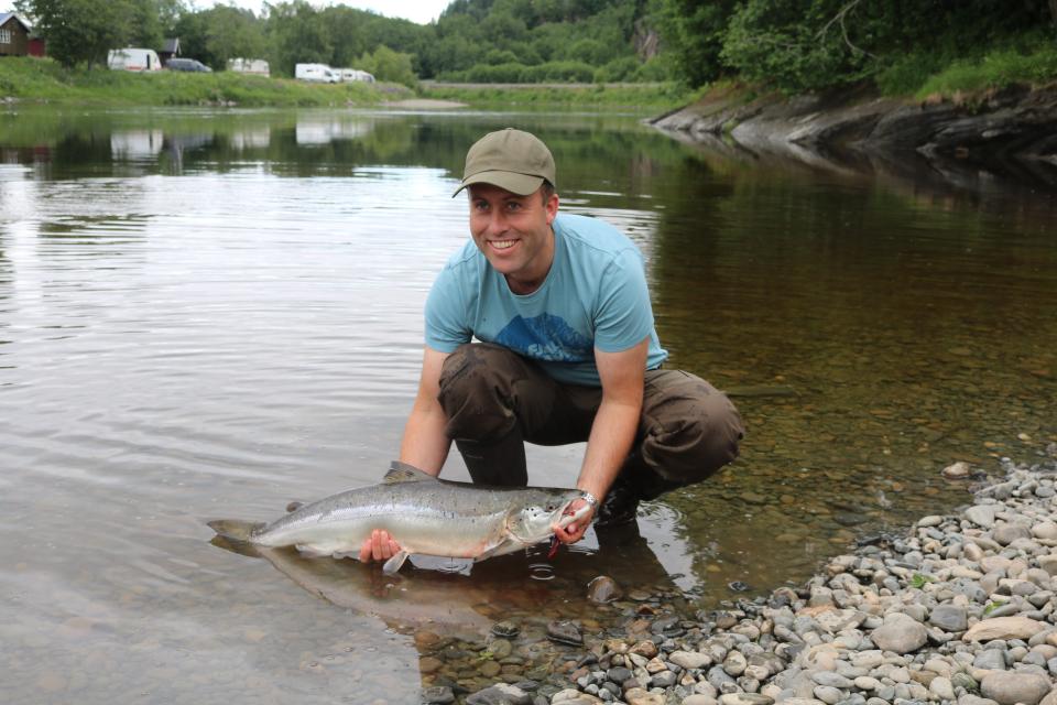 Trygve Skiftenes Flak med laks på 4,9 kg.
