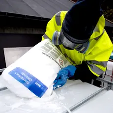 Blanding av klor i Driva