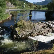 Hovefossen i Nausta - Øvre del