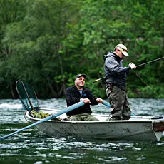 Salmon fishing in Bolstadriver, Vosso