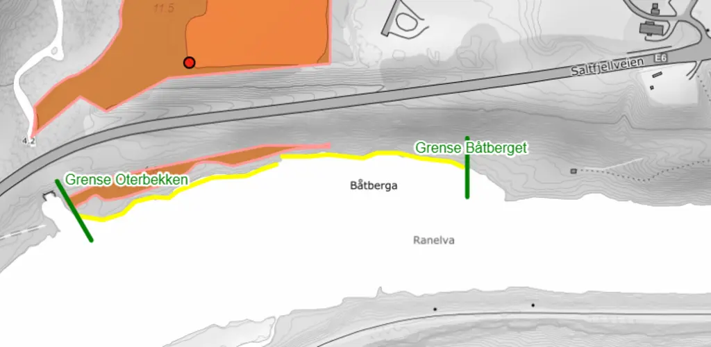 Kart Oterbekken - Båtberget