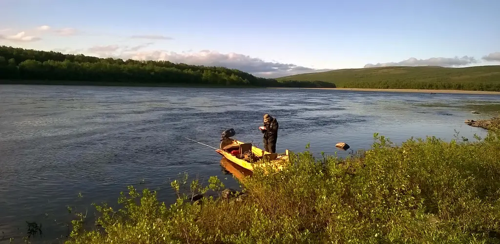 Finsk sportsfisker i Tana Finsk sportsfisker i Tana