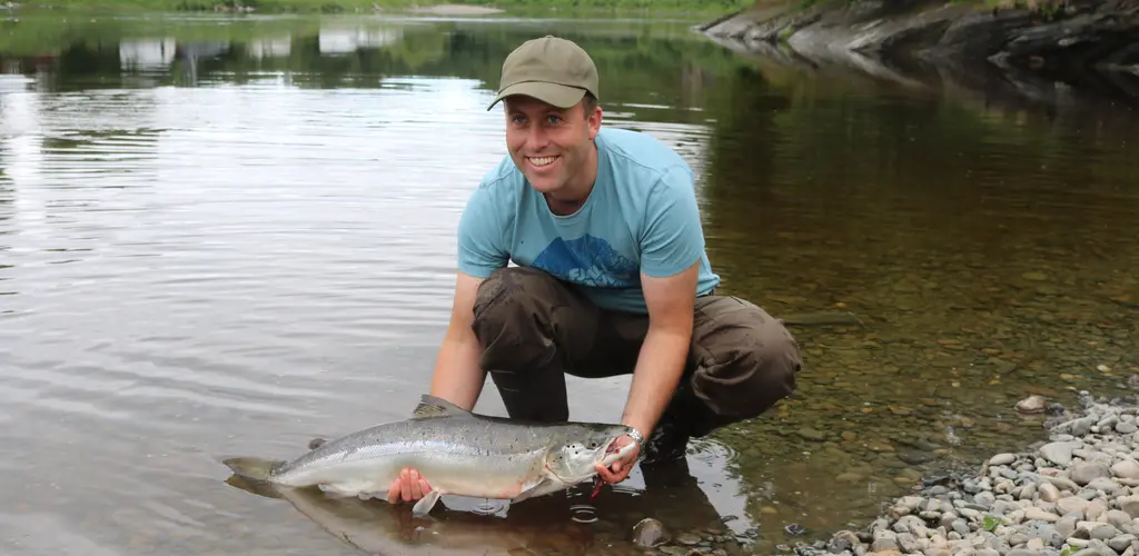 Trygve Skiftenes Flak med laks på 4,9 kg.
